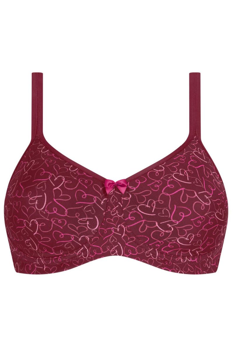 Amoena Wire - Free Post Mastectomy Bra - Mara Burgandy - 45037 - Bambolina’s Boutique