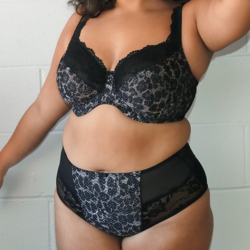 Fit Fully Yours - Serena Lace Lined Wired Bra B2761 Black Leopard - Bambolina’s Boutique