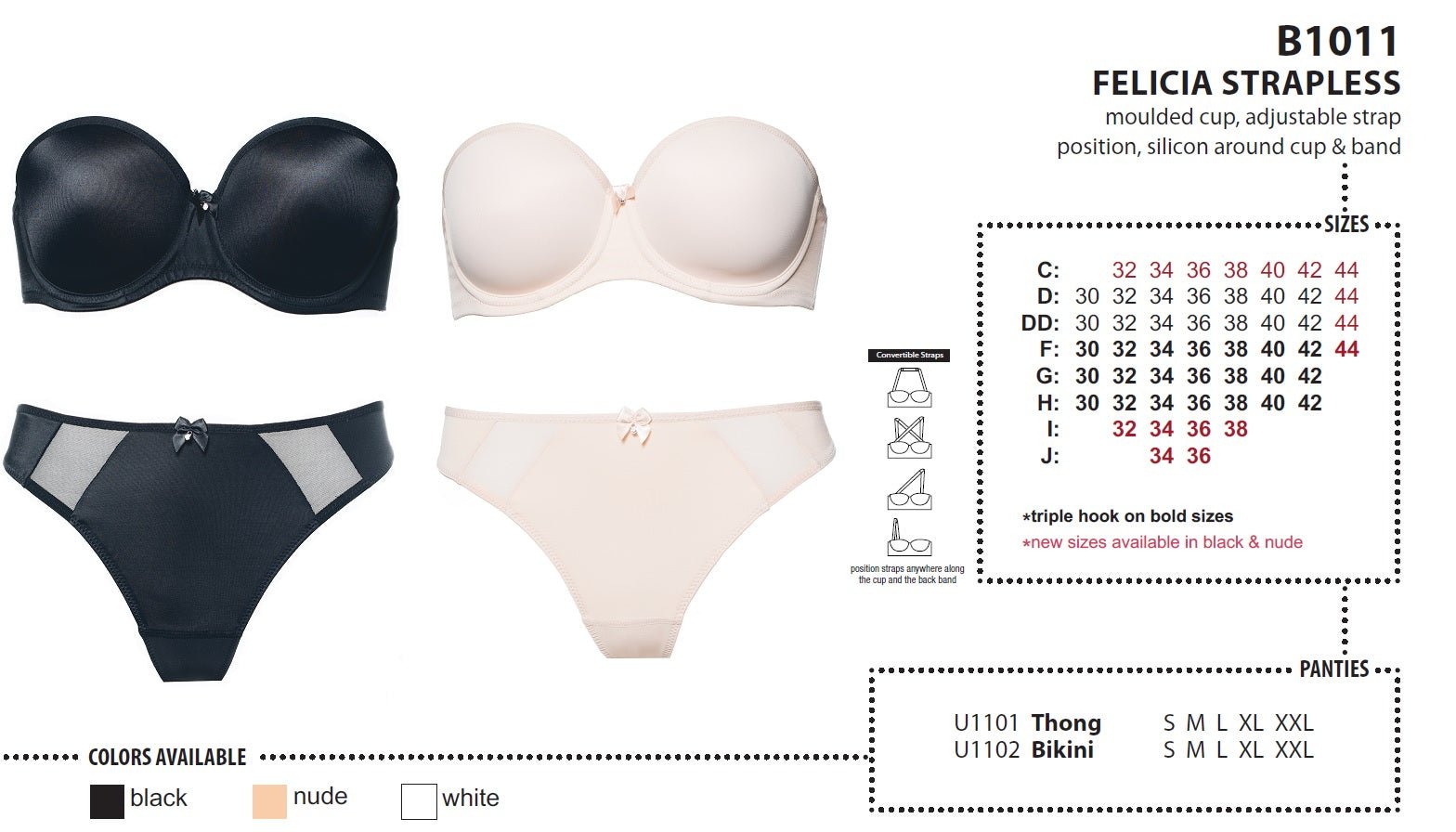 Fitfully Yours Felicia Strapless/Multiway Bra B1011 - Bambolina’s Boutique