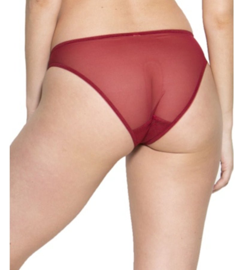 Gossard - Glossies Lace Panty Bordeaux Red Thong & Brief - Bambolina’s Boutique