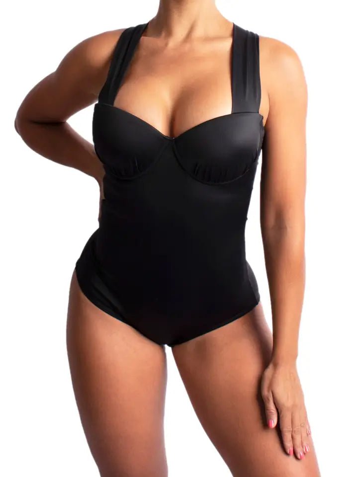 Mombora - Miracle One - Piece Swimsuit with Tummy Control & Push Up Bra - Bambolina’s Boutique
