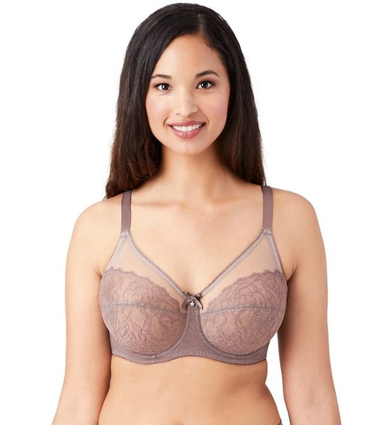 Wacoal - Retro Chic Full Figure Lace Underwire Wired Unlined Bra 855186 - Bambolina’s Boutique